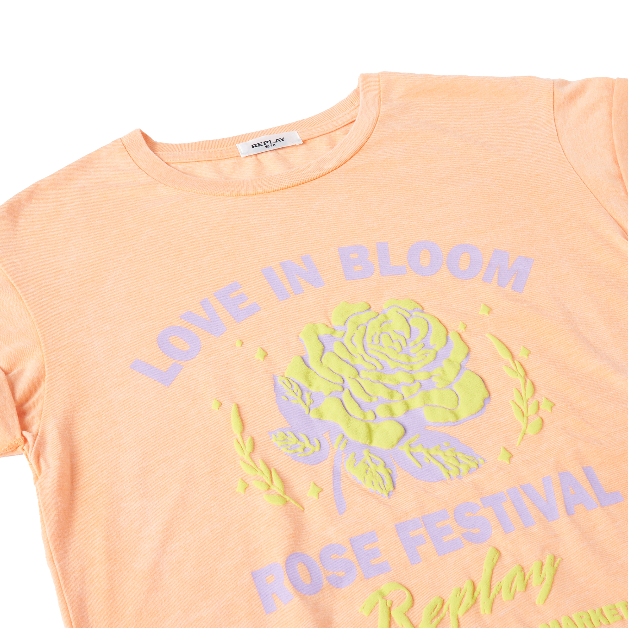 バーンアウトジャージーローズプリントT 詳細画像 パパイヤ 3